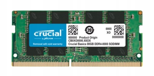 Crucial 16GB DDR4 2666 MHz SODIMM CL19 pamięć ram do laptopa