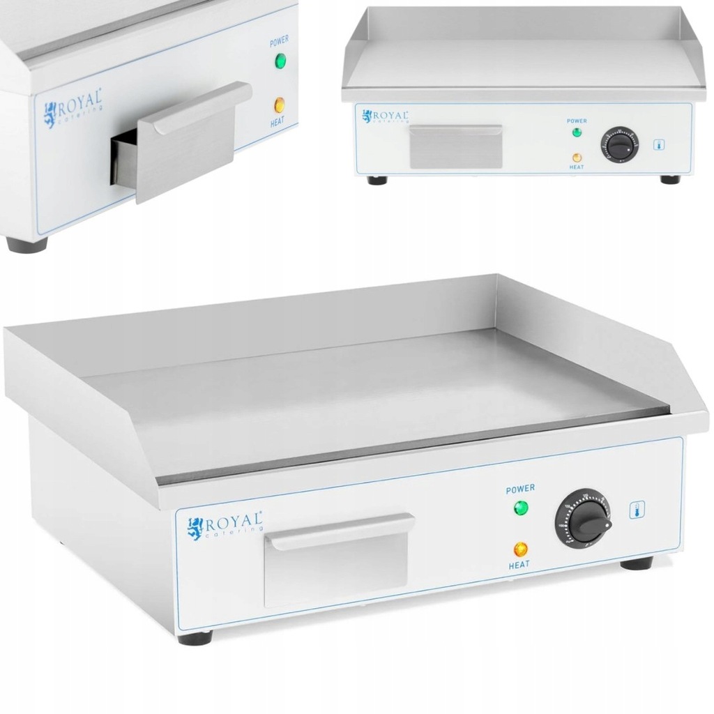 GRILL ELEKTRYCZNY PŁYTA GRILLOWA GŁADKA 550 X 350 MM 3000 W