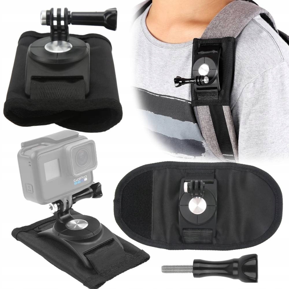 UCHWYT NA PLECAK DO PLECAKA DO DJI OSMO GOPRO HERO 12 11 10 9 8 7 6 5 4 MAX