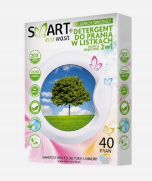 Listki do Prania Hypoalergiczne Zapach Świeżości 40 prań - Smart Eco Wash
