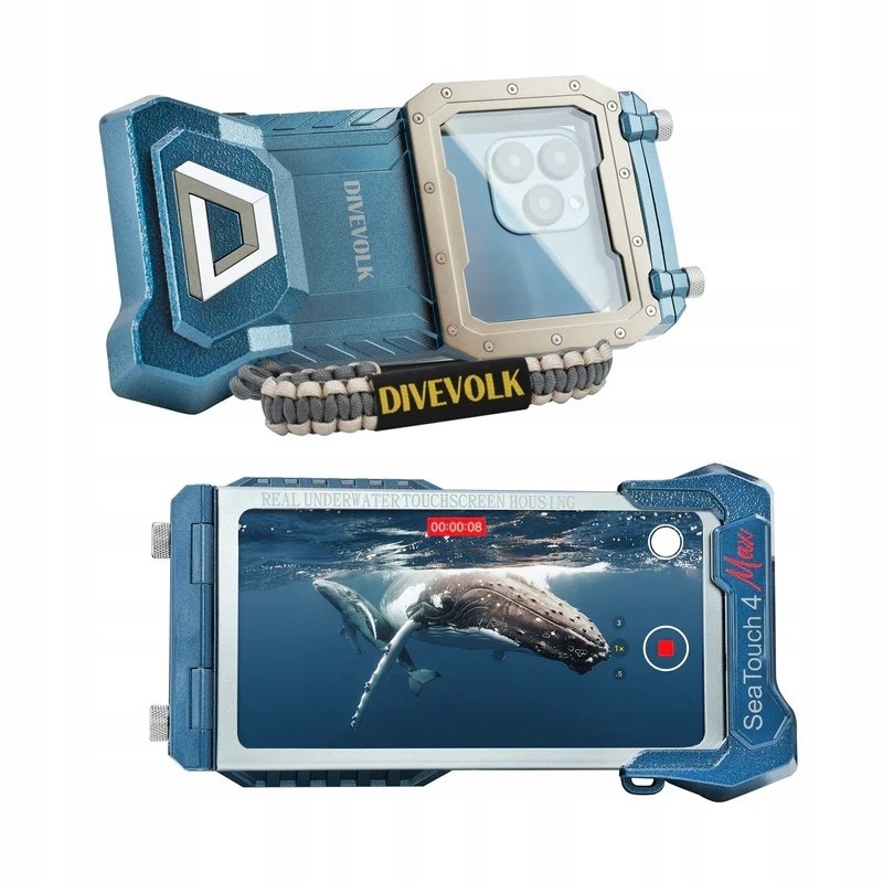 Obudowa podwodna do smart i iphonów DIVEVOLK SeaTouch 4 Max (Niebieska)