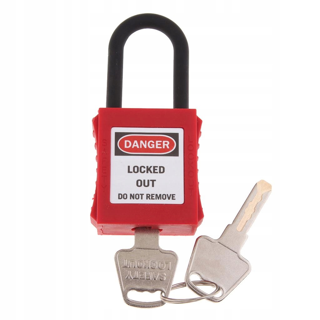 Safety Security Padlock Keyed Different with Red