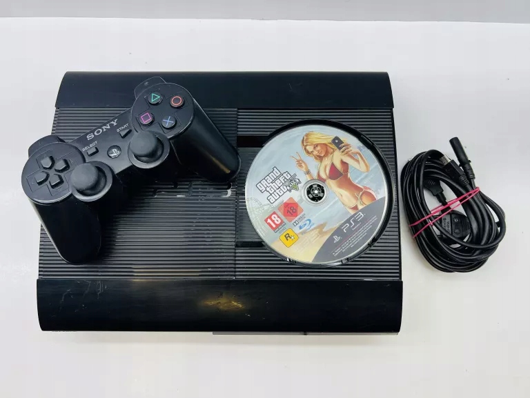 KONSOLA PS3 SUPER SLIM 500 GB 1 PAD + GTA 5 !!!