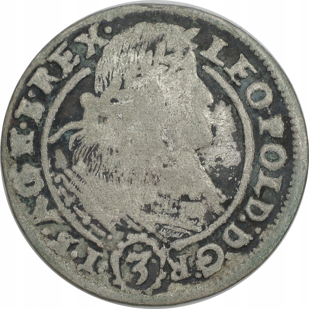 3.AUSTRIA, LEOPOLD I, 3 KRUCIERZE 1661 GH Wrocław