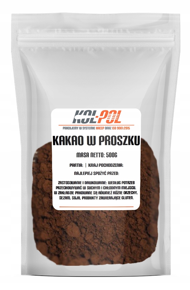 KAKAO 500g Naturalne w proszku alkalizowane