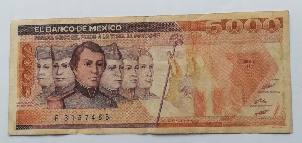 Meksyk 5000 1987