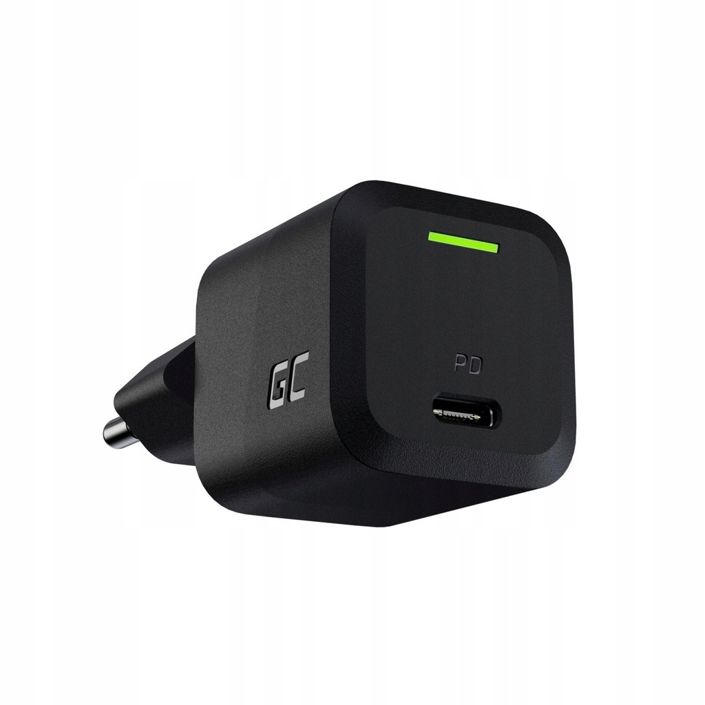 GREEN CELL Ładowarka GC PowerGaN 33W PD 3.0 QC 3.0 USB-C czarna