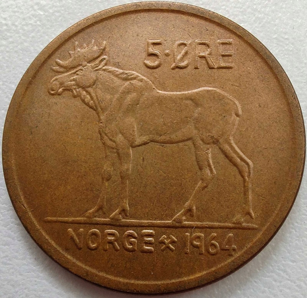 1055 - Norwegia 5 ore, 1964