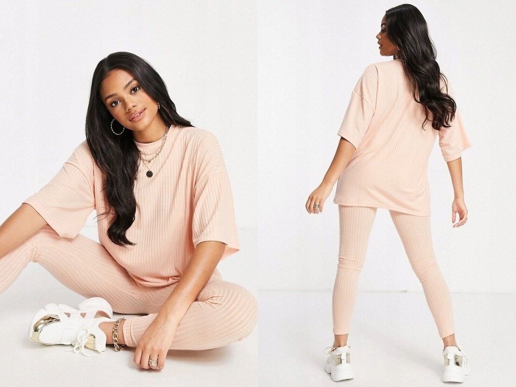 Missguided T-shirt oversize i legginsy 42