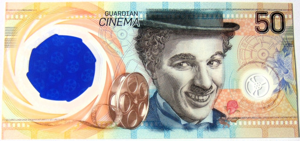 PWPW Banknot testowy Guardian Cinema Charlie CHAPLIN