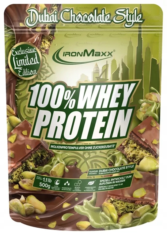 BIAŁKO WHEY DUBAI CHOCOLATE - IRONMAXX