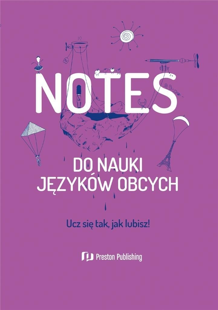 NOTES DO NAUKI JĘZYKÓW OBCYCH FIOLETOWY