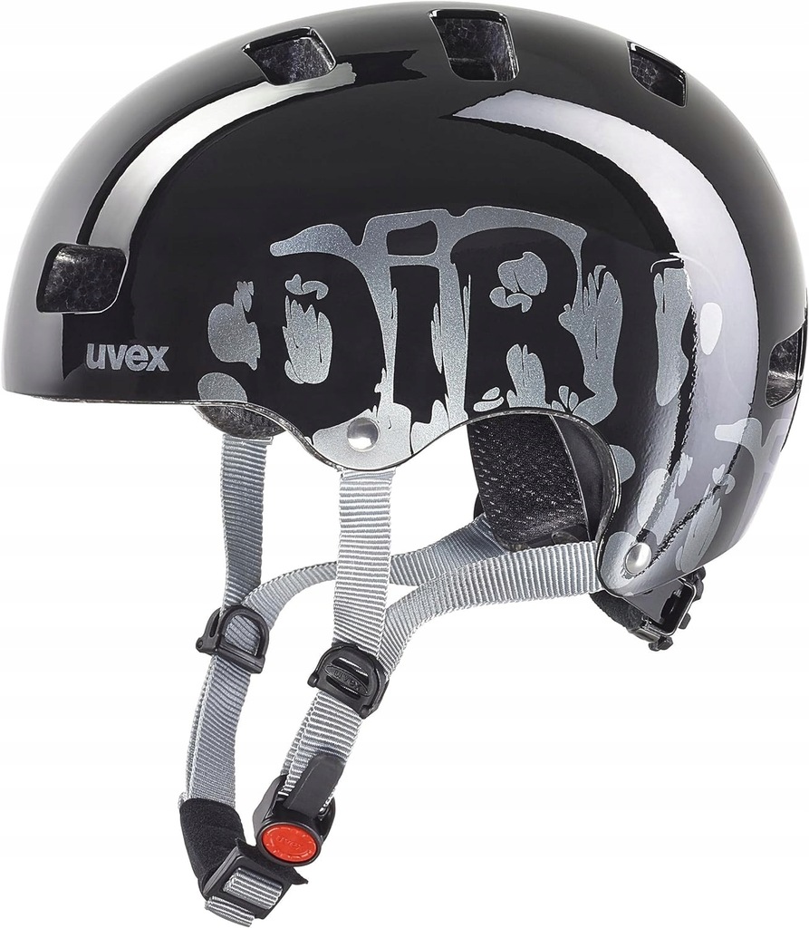 UVEX KID 3 DIRTBIKE BLACK Młodzieżowy Kask Rowerowy 55-58 cm