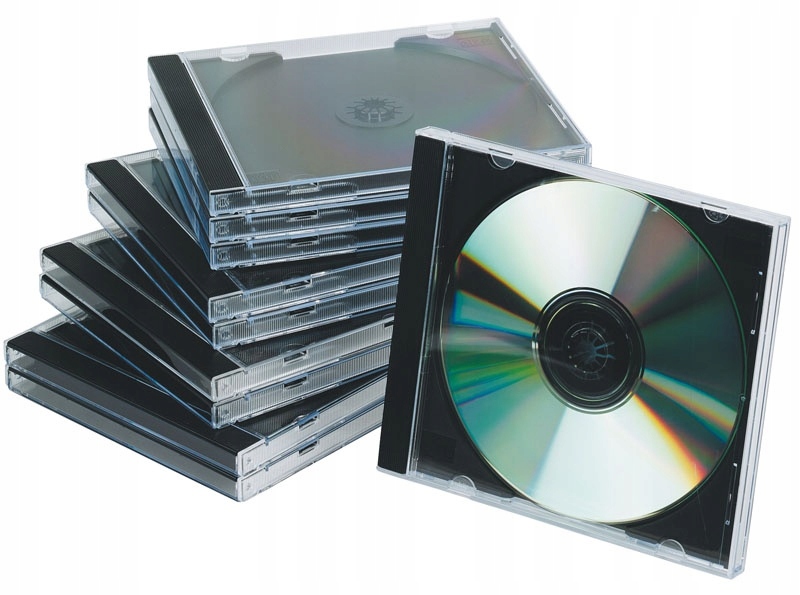 Pudełko na płytę CD/DVD 10szt przeźroczyste