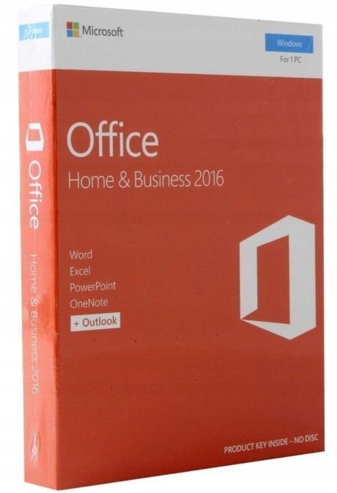 Microsoft Office Home And Business 2016 1 PC / licencja wieczysta BOX