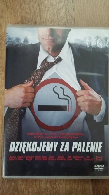 "Dziękujemy za palenie" DVD nowe