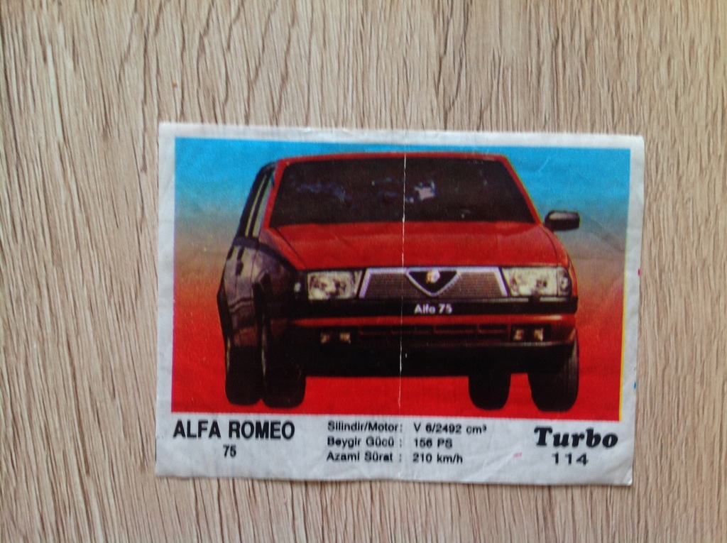 Obrazek Z Gumy Turbo 114 Alfa Romeo 75 8077494341 Oficjalne Archiwum Allegro