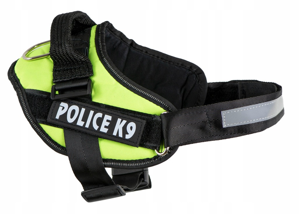 Szelki dla psa mocne L 65-80cm Police K9 zielone