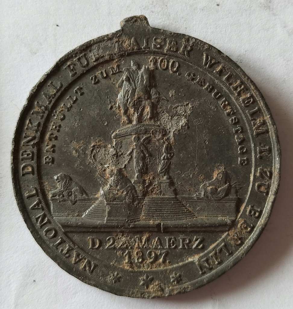 Prusy 1897 medal na 100-lecie urodzin Wilhelma I