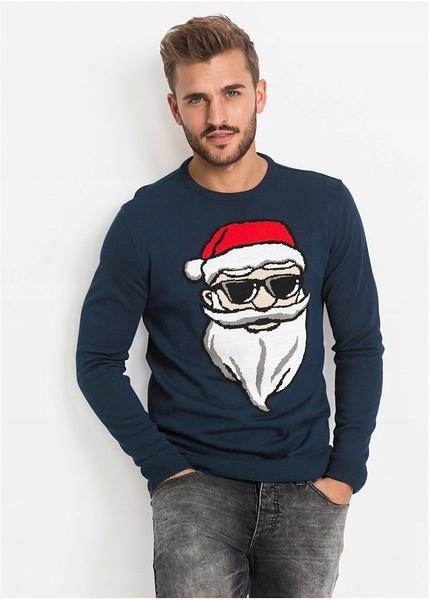 *B.P.C sweter męski świąteczny św.mikołaj XXL.