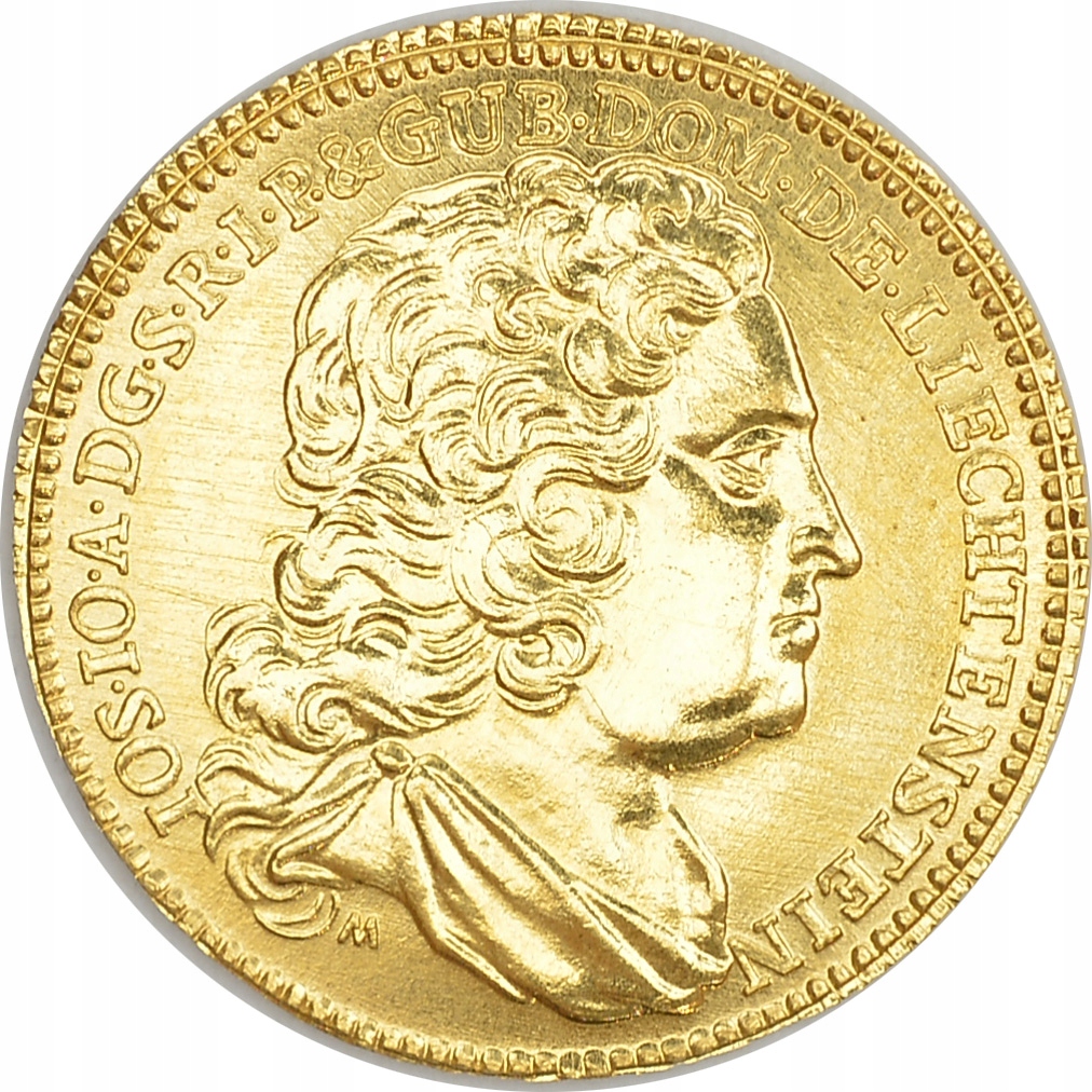 9.db.LIECHTENSTEIN, JÓZEF JAN, DUKAT 1728 restrike