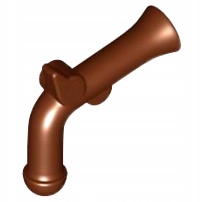 Lego 2562 broń pistolet piracki brązowy Reddish Brown 1szt