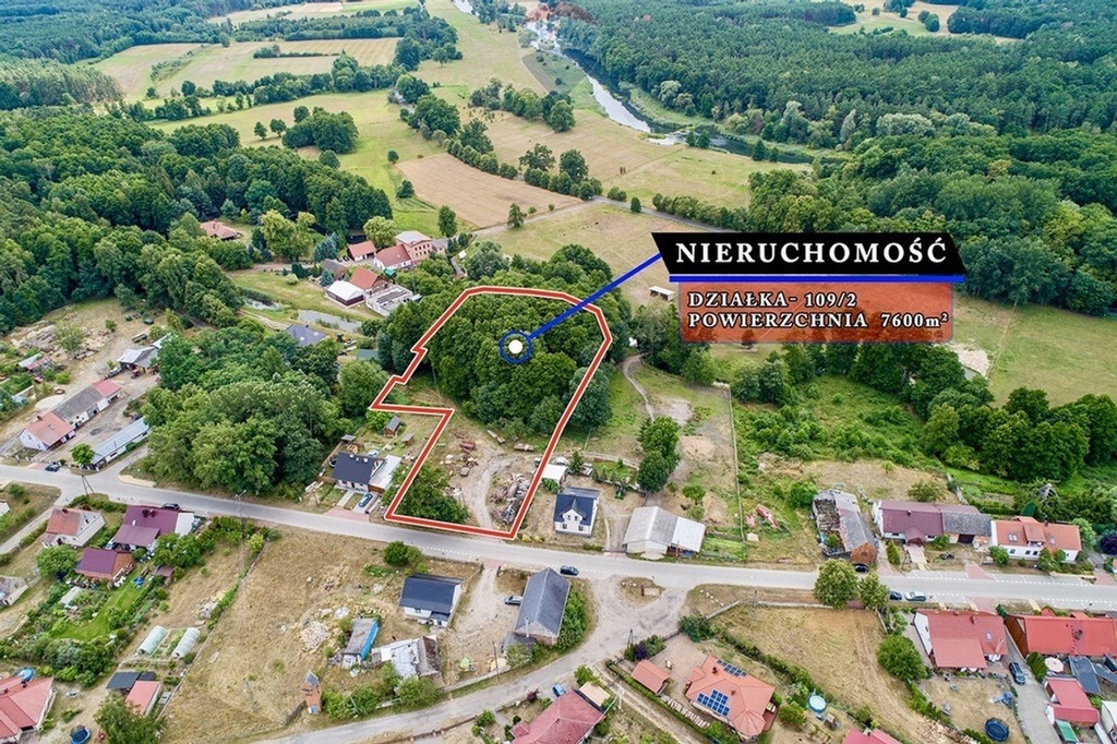 Działka, Brzeźnica, Dąbie, Krośnieński, 7600 m²