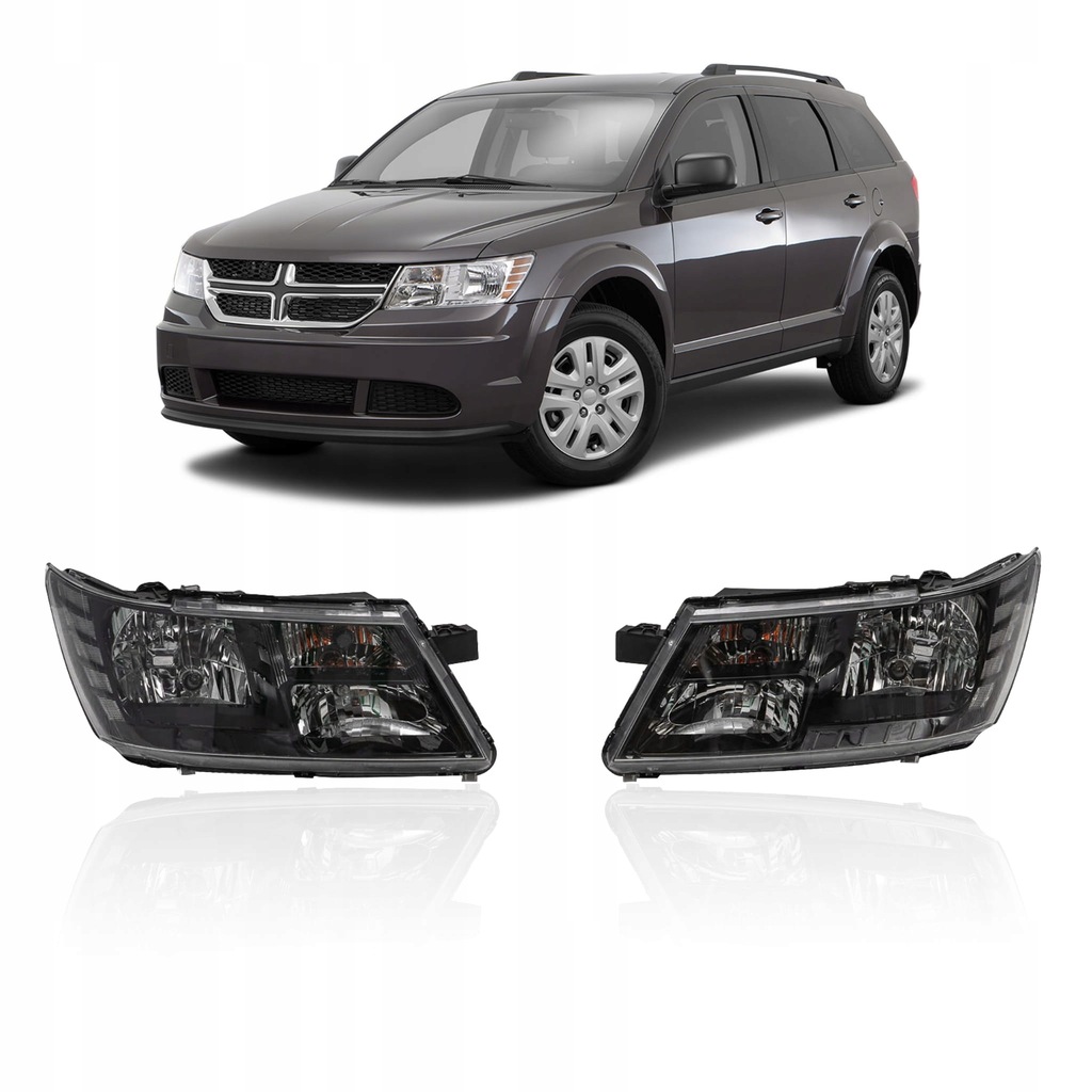 DODGE JOURNEY 08-20 LAMPY CZARNE PRZÓD 68200085AB