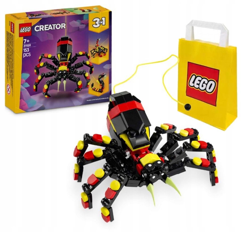 LEGO Creator 3w1 31159 Zaskakujący pająk + GRATIS TORBA