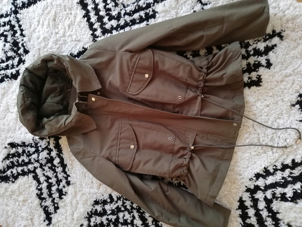 Krótka parka khaki, wiosna, MANGO r.38