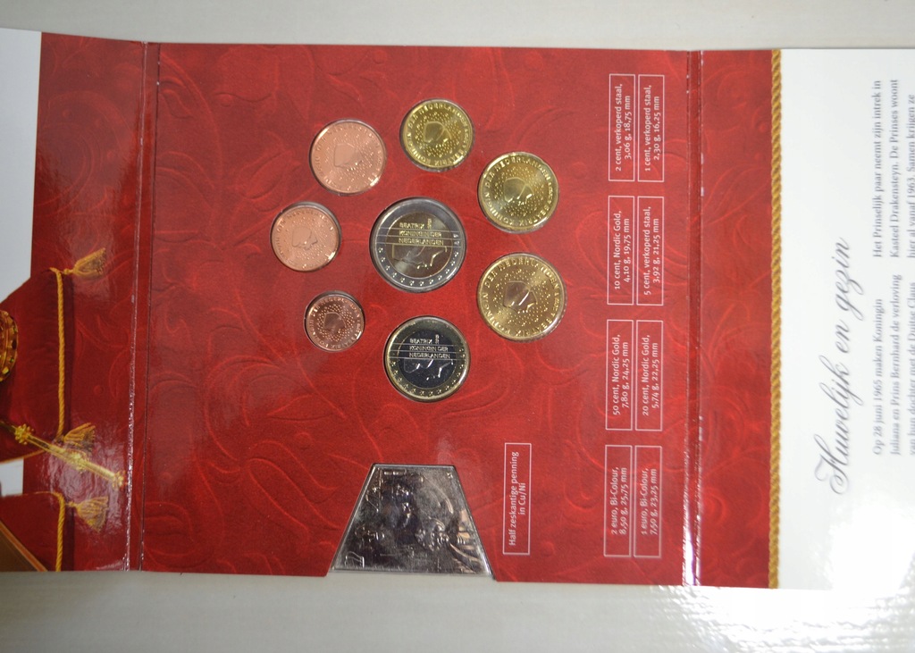 Holandia - 2013 zestaw rocznikowy Euro - 8 monet + żeton