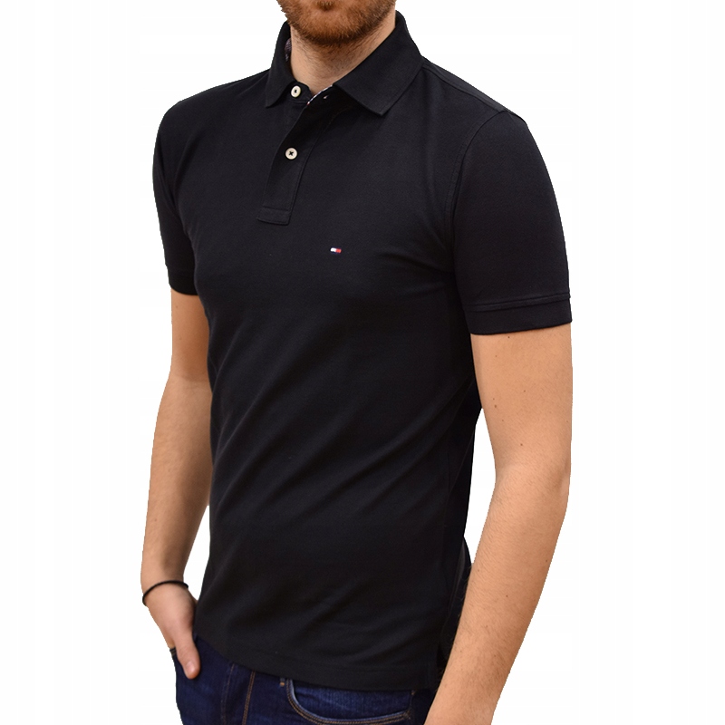 T6588 Tommy Hilfiger KOSZULKA POLO CZARNA R.M