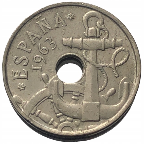 55459. Hiszpania - 50 centymów - 1963r.