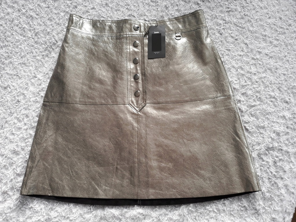 Spódnica Zara, skóra, nowa, L/M, 540 zł