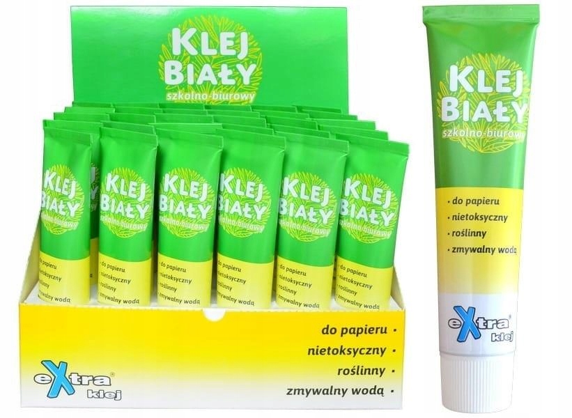 Klej szkolny biały 50g, 30 sztuk - Idealny do biura i szkoły