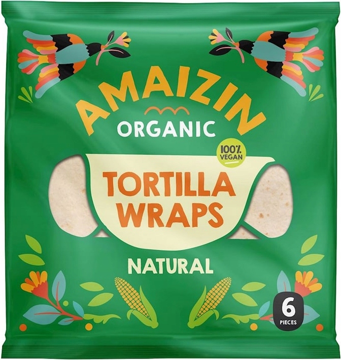 BIO wegańskie wrapy Tortilla pszenna 240 g Amaizin