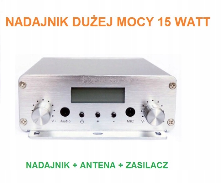 WŁASNA STACJA RADIOWA NADAJNIK UKF 15W NADAJNIK FM