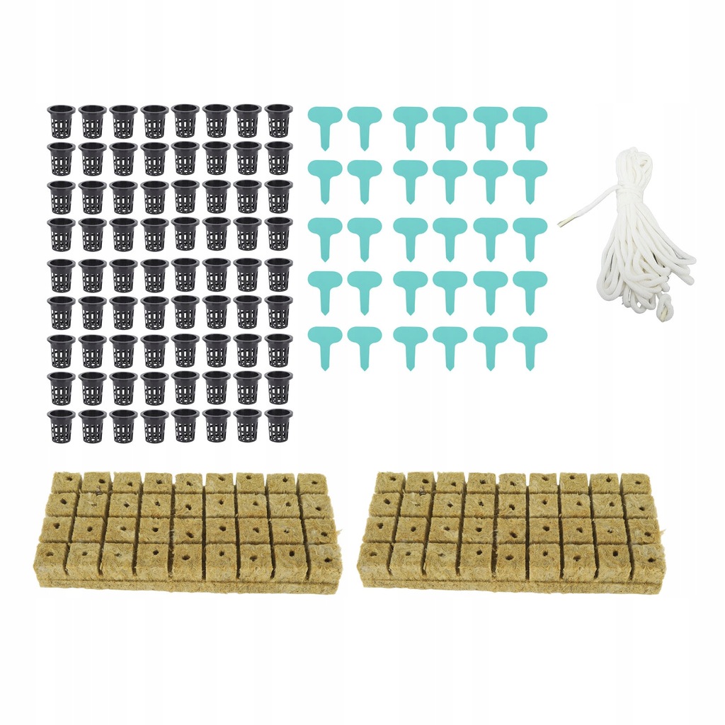 Rockwool Cubes Net Pots For Hydroponics Growing