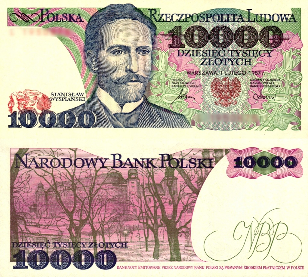 POLSKA - 10000 ZŁOTYCH - 1987 - P-151a UNC seria G