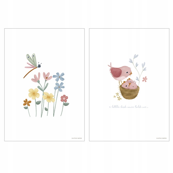 Little Dutch Plakat A3 - Little Pink Flowers