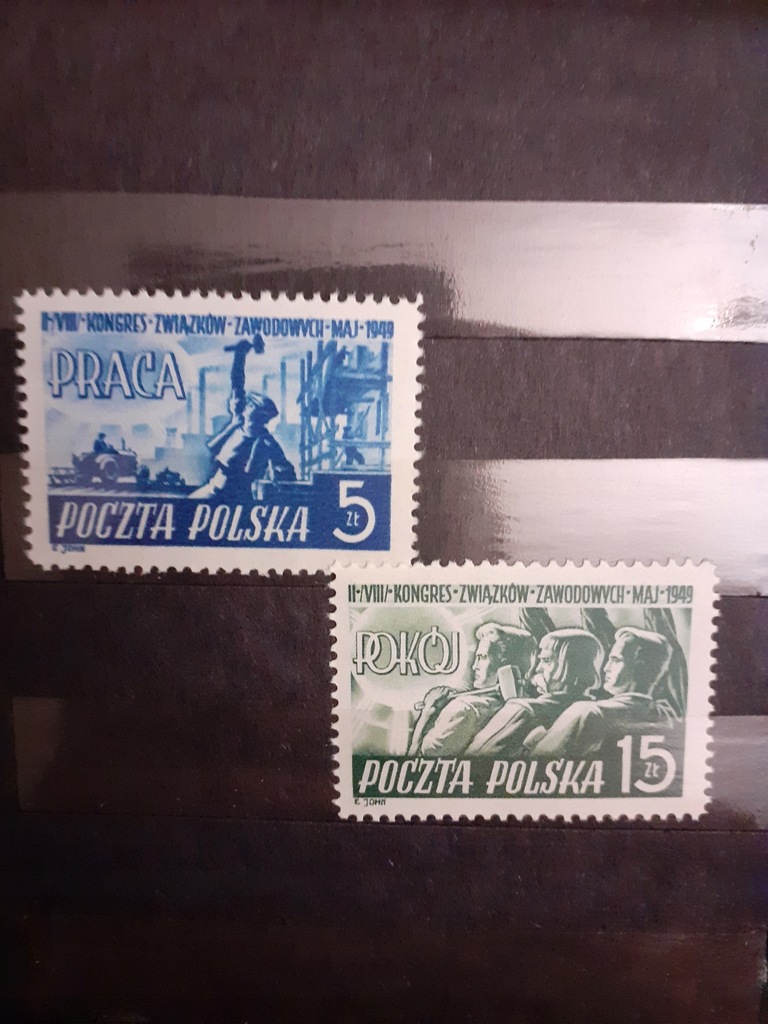 Filatelistyka -1949 - VIII Kongres Związków Zawod.