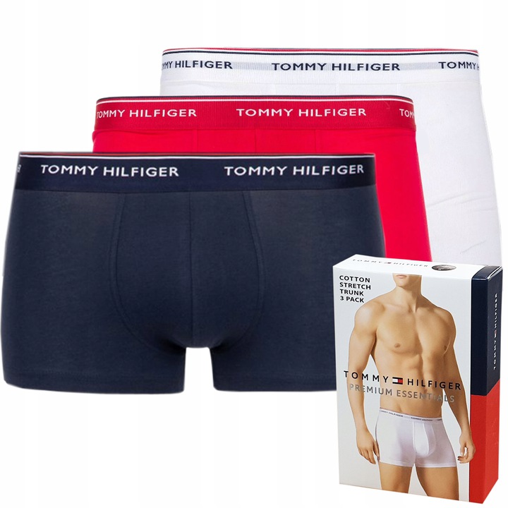 TOMMY HILFIGER BOKSERKI MĘSKIE TH 3 PACK r. XL