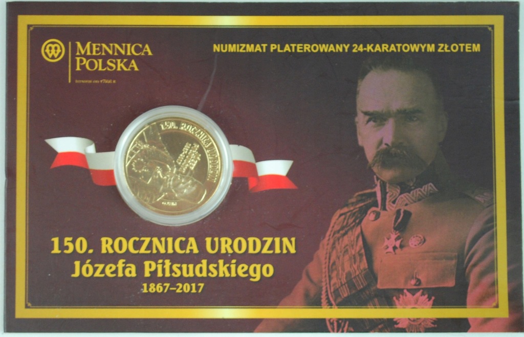 Numizmat Józef Piłsudski 2018 r. Certyfikat