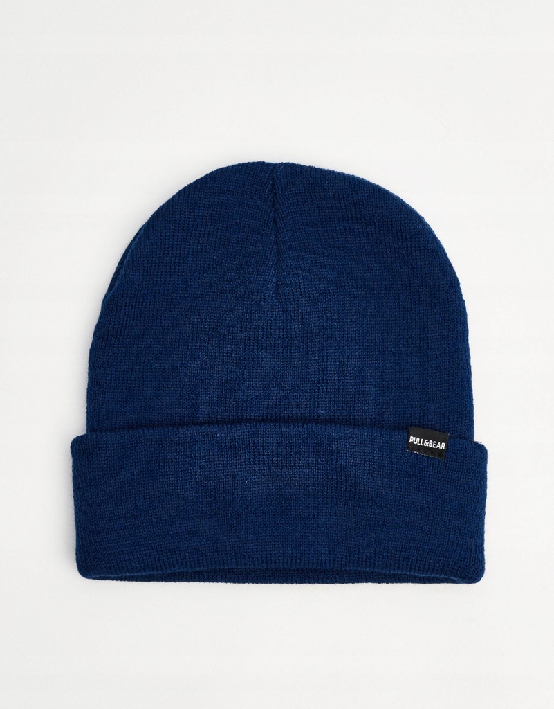 P2G167 PULL & BEAR_MD3 GRANATOWA CZAPKA BEANIE