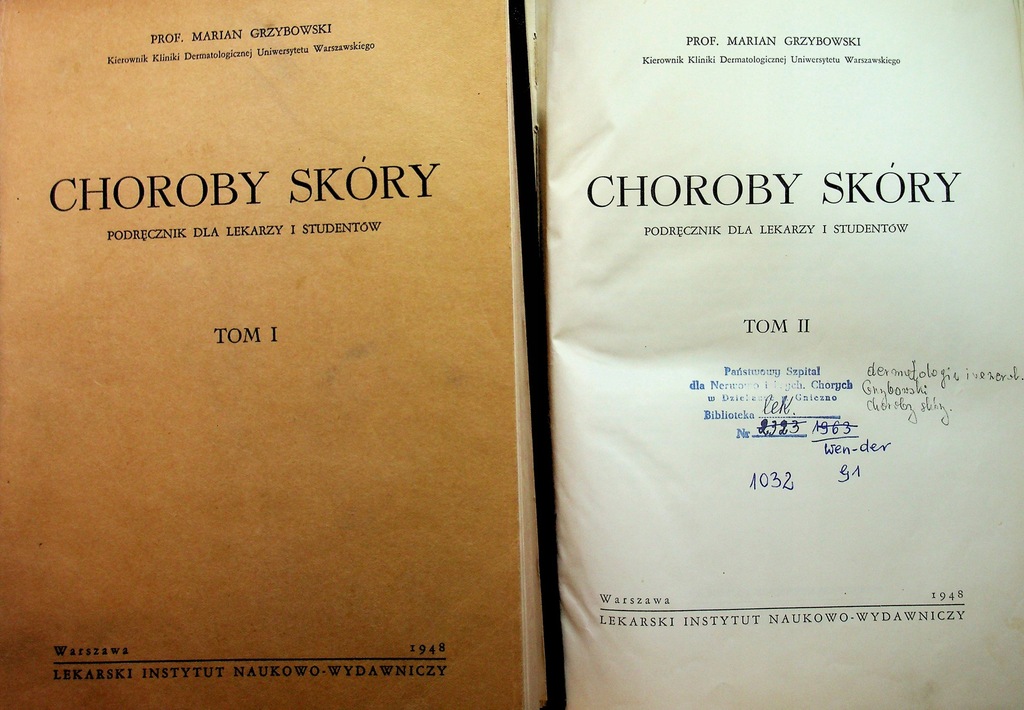 Choroby skóry Tom I-II 1948r