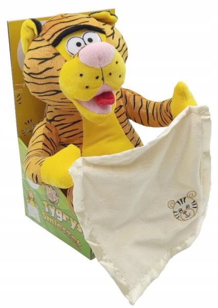 Tygrysek PLUSZOWY NA BATERIE Maskotka dla Dzieci Dobra JAKOŚĆ Wykonania