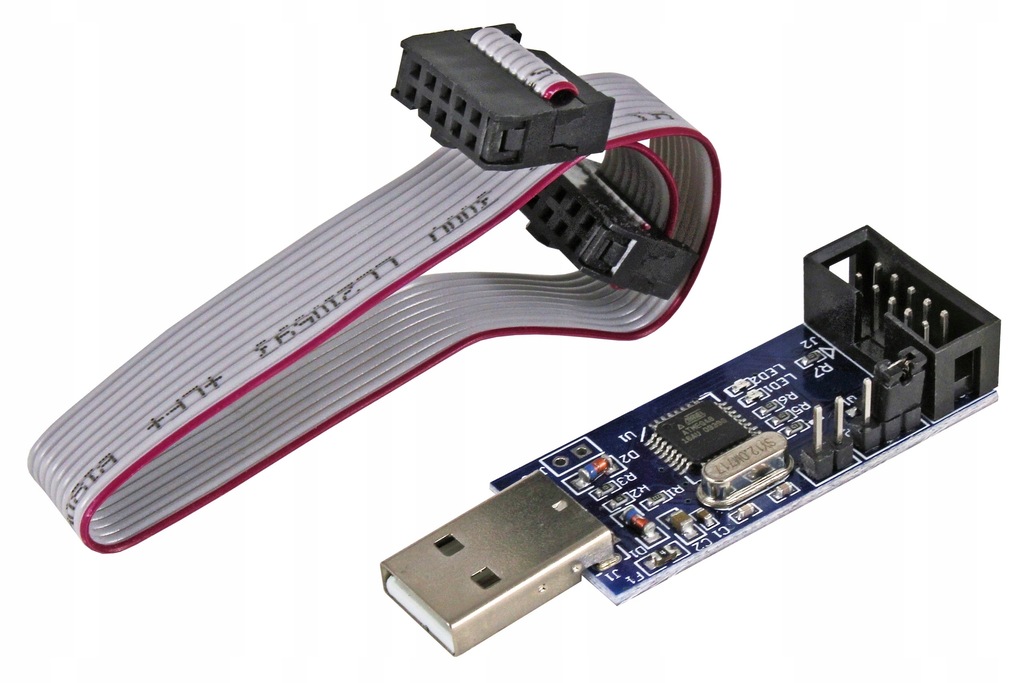 PROGRAMATOR ISP USBasp AVR ATMEL 3.3 5V TAŚMA 1020