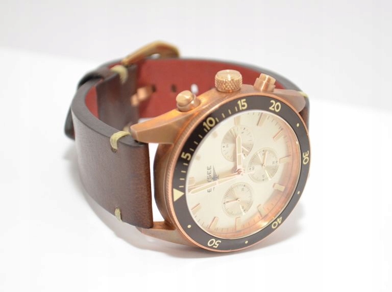 ELYSEE BRONZE CHRONO 98015 - 9183419469 - oficjalne archiwum Allegro