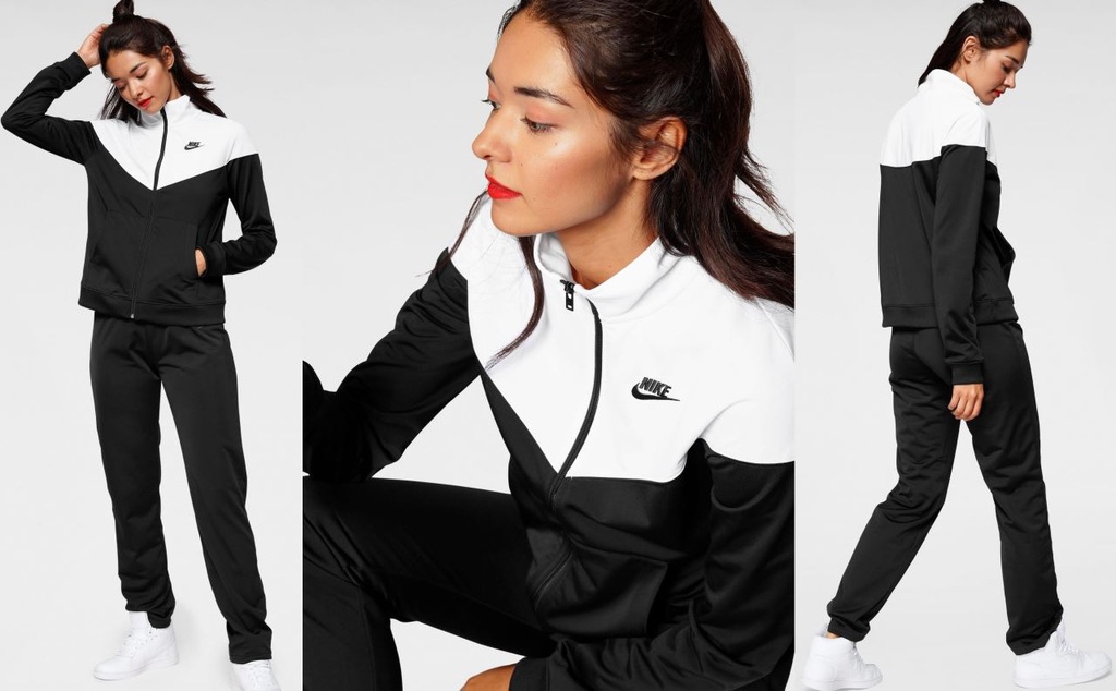 NIKE BIAŁO-CZARNA BLUZA DAMSKA L