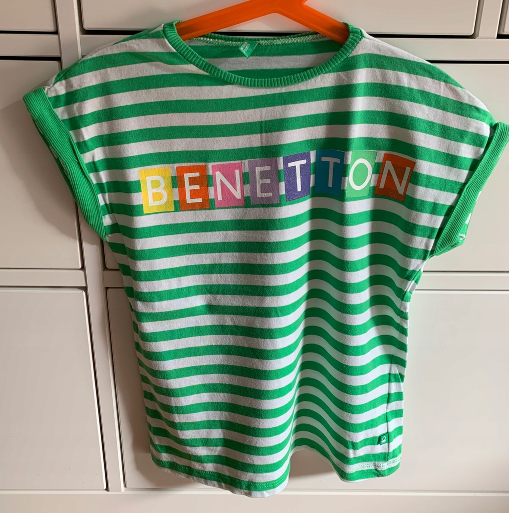 T-shirt Benetton dziewczęcy M 128-134